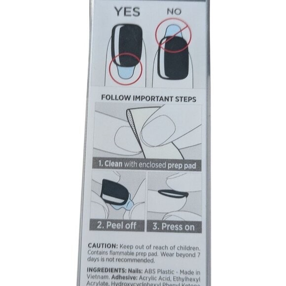 NWT imPRESS color black nails - Picture 3 of 6